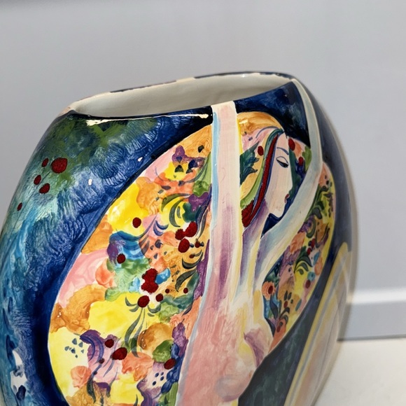 Anatoly Turov Summer is Coming Painted Ceramic Vase - Picture 7 of 10